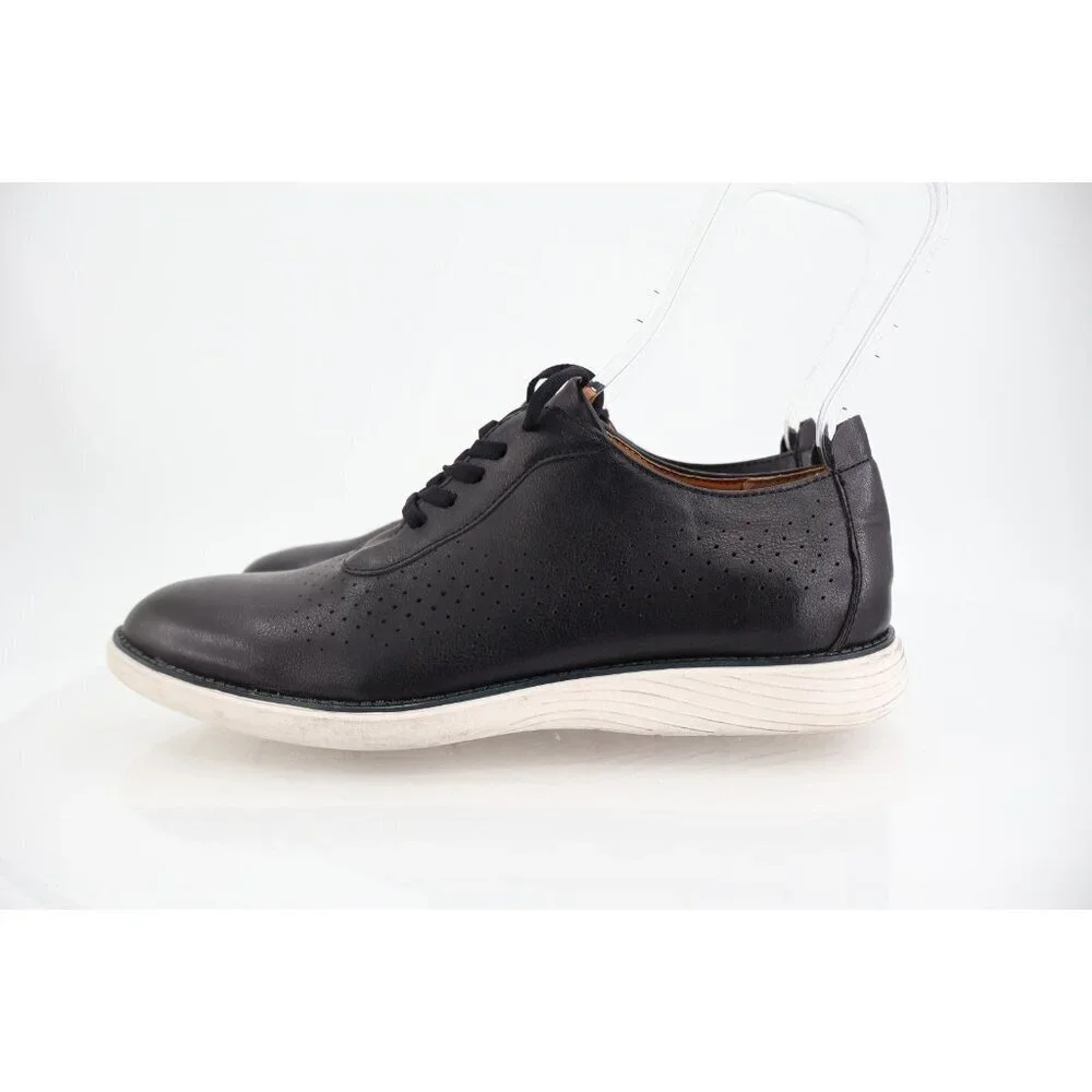 Members Only Men's Grand-02 Sneaker Size 13 Black Lace Up Vegan Shoe